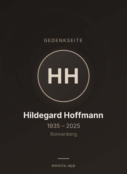 Gedenkportrait von Hildegard Hoffmann