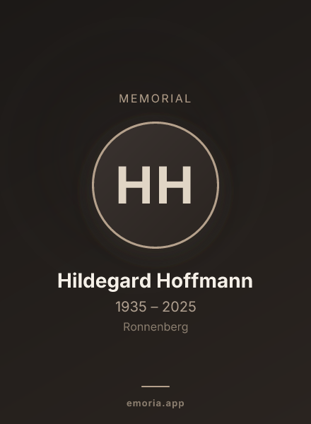 Memorial portrait of Hildegard Hoffmann