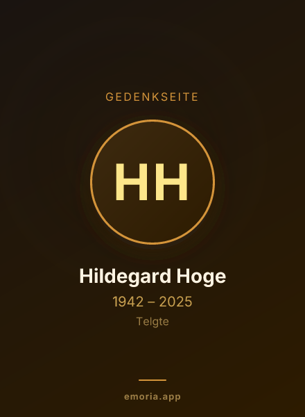 Gedenkportrait von Hildegard Hoge