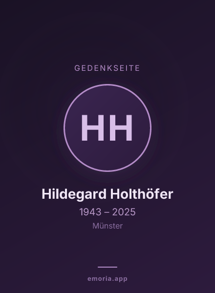 Gedenkportrait von Hildegard Holthöfer