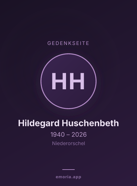 Gedenkportrait von Hildegard Huschenbeth