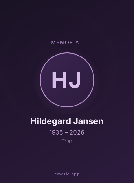 Memorial portrait of Hildegard Jansen