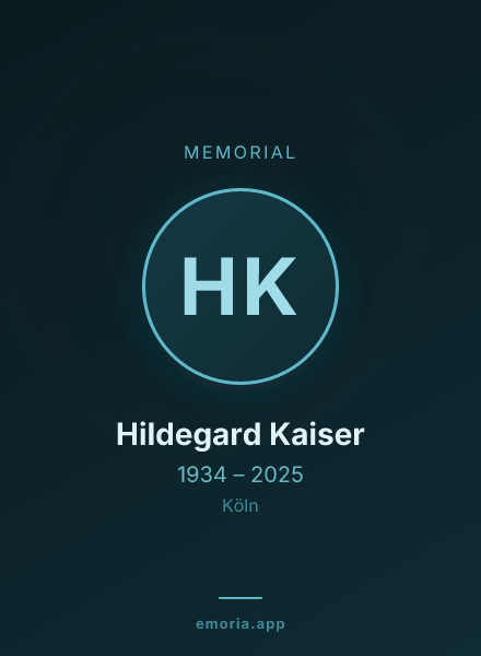 Memorial portrait of Hildegard Kaiser
