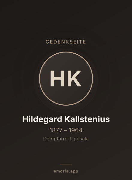 Gedenkportrait von Hildegard Kallstenius