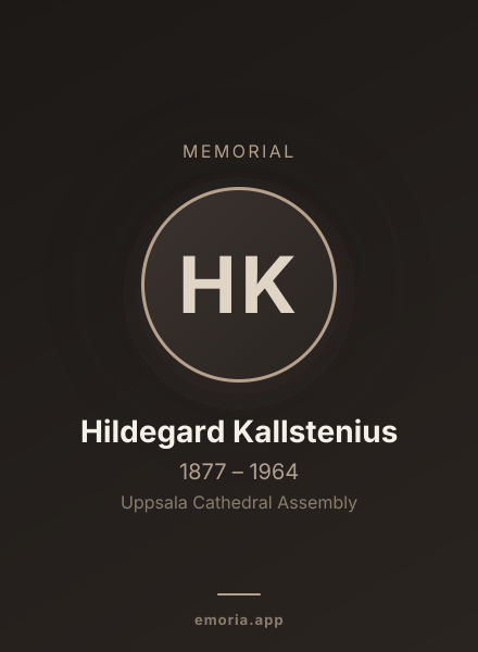 Memorial portrait of Hildegard Kallstenius