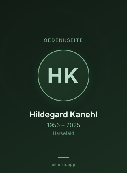 Gedenkportrait von Hildegard Kanehl