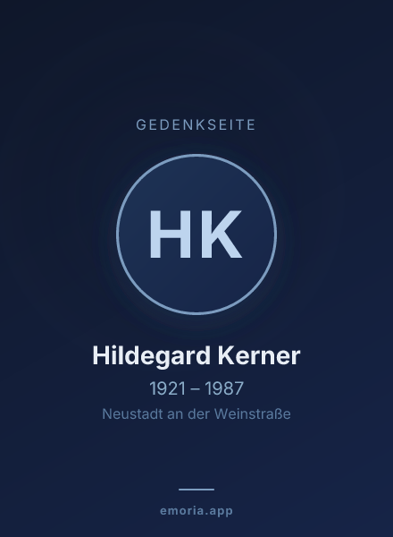 Gedenkportrait von Hildegard Kerner