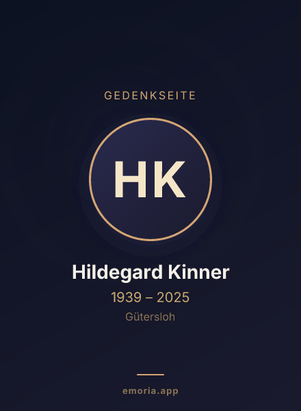 Gedenkportrait von Hildegard Kinner