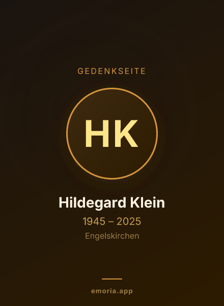 Gedenkportrait von Hildegard Klein