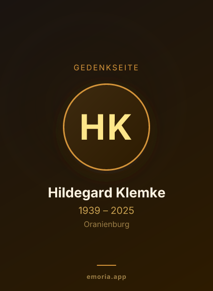 Gedenkportrait von Hildegard Klemke