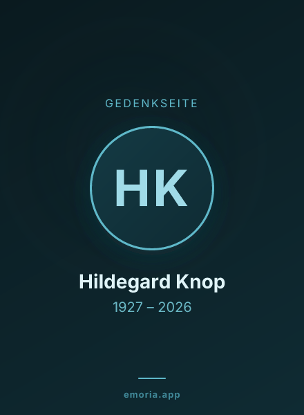 Gedenkportrait von Hildegard Knop