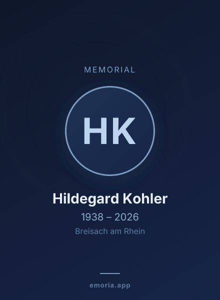Memorial portrait of Hildegard Kohler