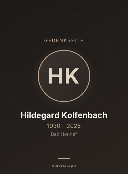 Gedenkportrait von Hildegard Kolfenbach