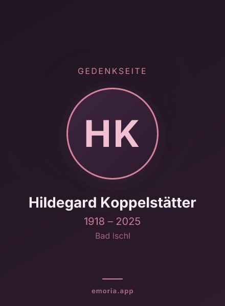 Gedenkportrait von Hildegard Koppelstätter