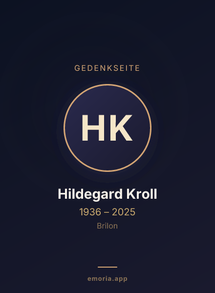 Gedenkportrait von Hildegard Kroll