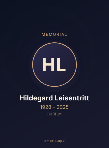 Memorial portrait of Hildegard Leisentritt