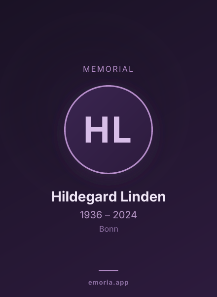 Memorial portrait of Hildegard Linden