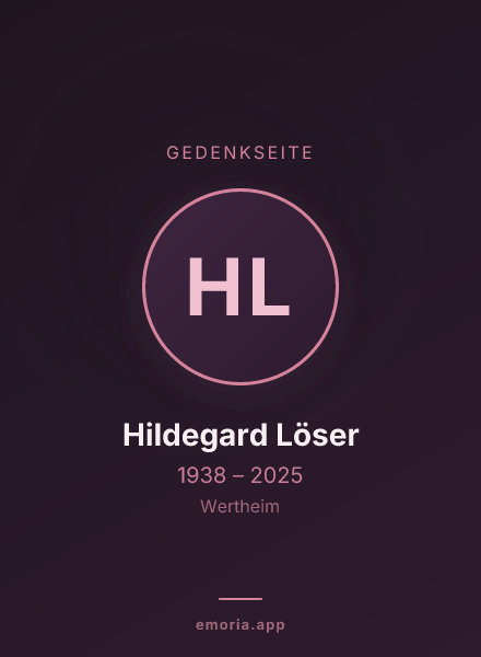 Gedenkportrait von Hildegard Löser
