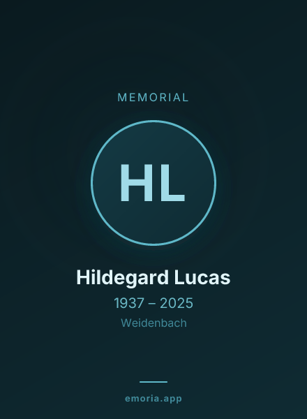 Memorial portrait of Hildegard Lucas