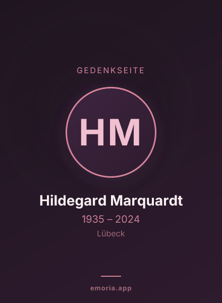 Gedenkportrait von Hildegard Marquardt