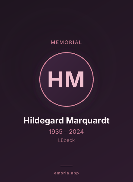 Memorial portrait of Hildegard Marquardt
