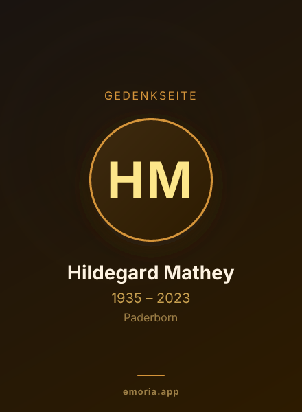 Gedenkportrait von Hildegard Mathey