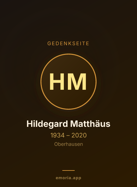 Gedenkportrait von Hildegard Matthäus