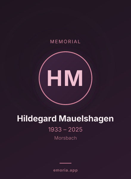Memorial portrait of Hildegard Mauelshagen