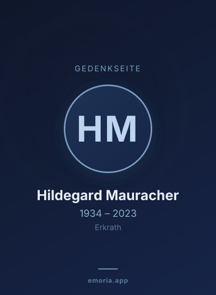 Gedenkportrait von Hildegard Mauracher