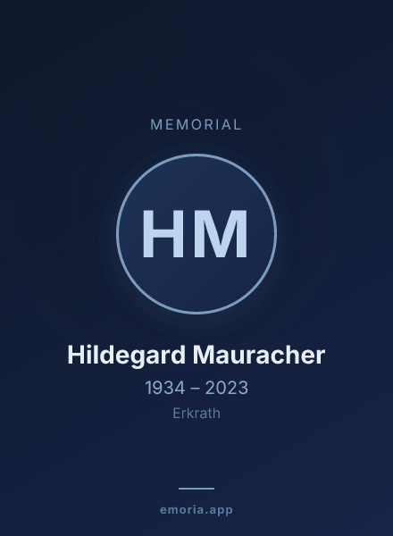 Memorial portrait of Hildegard Mauracher