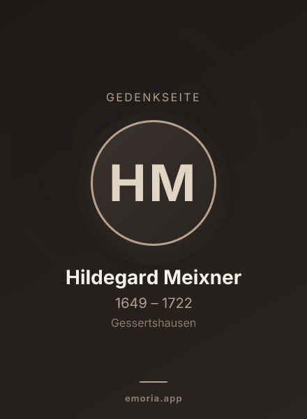 Gedenkportrait von Hildegard Meixner