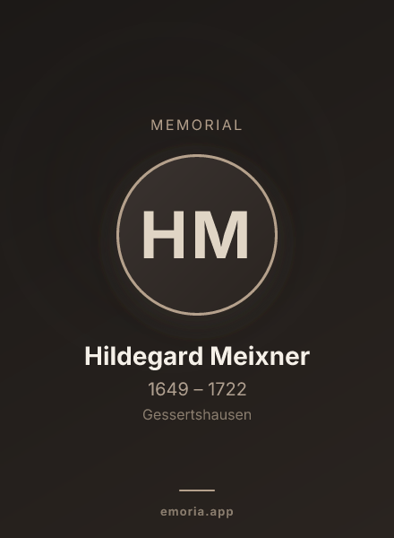 Memorial portrait of Hildegard Meixner