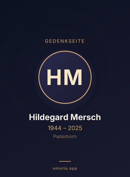 Gedenkportrait von Hildegard Mersch