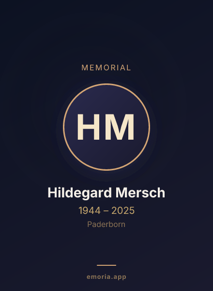 Memorial portrait of Hildegard Mersch