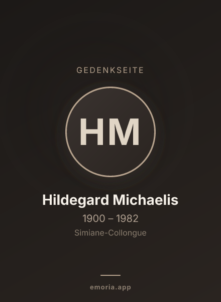 Gedenkportrait von Hildegard Michaelis