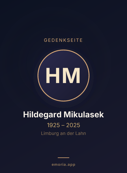 Gedenkportrait von Hildegard Mikulasek