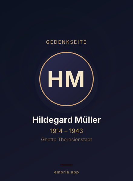 Gedenkportrait von Hildegard Müller