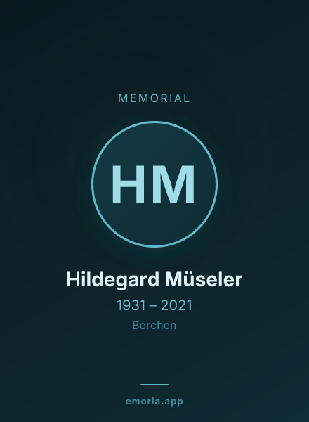 Memorial portrait of Hildegard Müseler