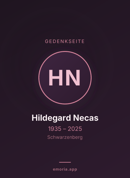 Gedenkportrait von Hildegard Necas