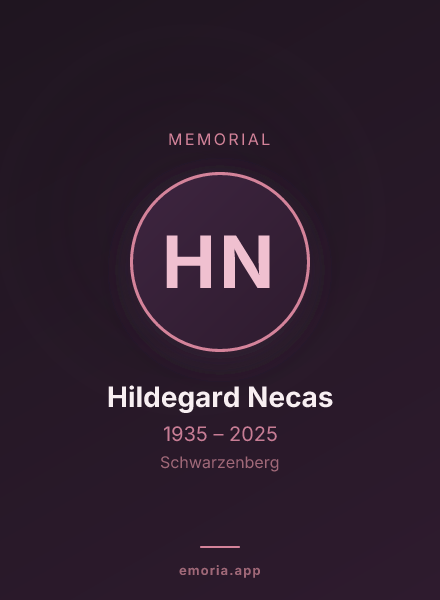 Memorial portrait of Hildegard Necas