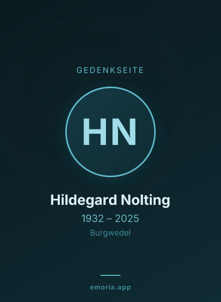 Gedenkportrait von Hildegard Nolting