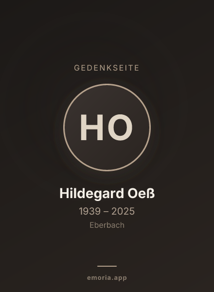 Gedenkportrait von Hildegard Oeß