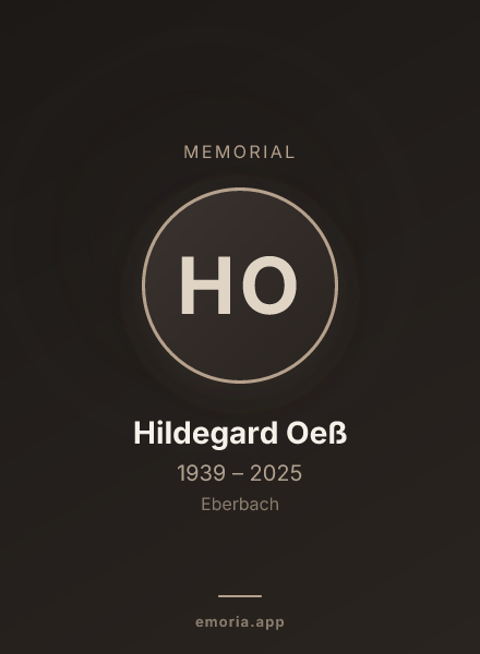 Memorial portrait of Hildegard Oeß