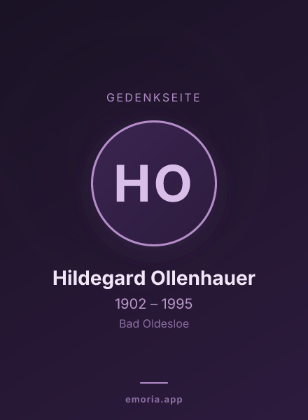 Gedenkportrait von Hildegard Ollenhauer