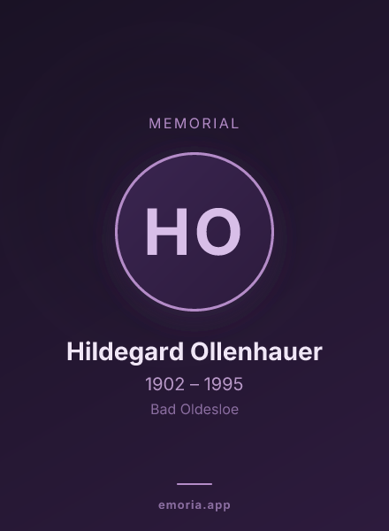 Memorial portrait of Hildegard Ollenhauer