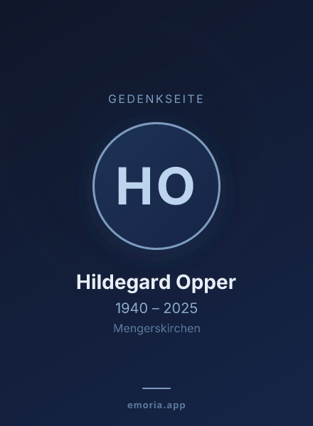 Gedenkportrait von Hildegard Opper