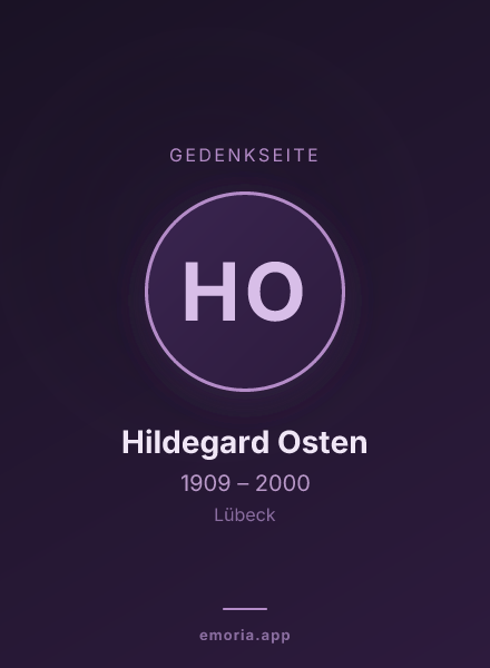 Gedenkportrait von Hildegard Osten