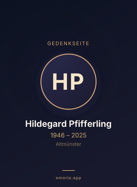 Gedenkportrait von Hildegard Pfifferling