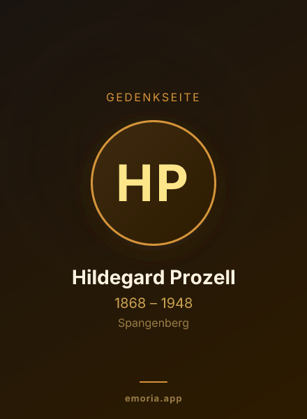 Gedenkportrait von Hildegard Prozell