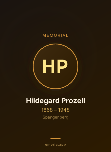 Memorial portrait of Hildegard Prozell